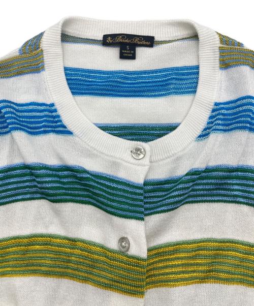 BROOKS BROTHERS（ブルックスブラザーズ）BROOKS BROTHERS (ブルックスブラザーズ) アンサンブルカーディガン ブルー×ホワイト サイズ:Sの古着・服飾アイテム