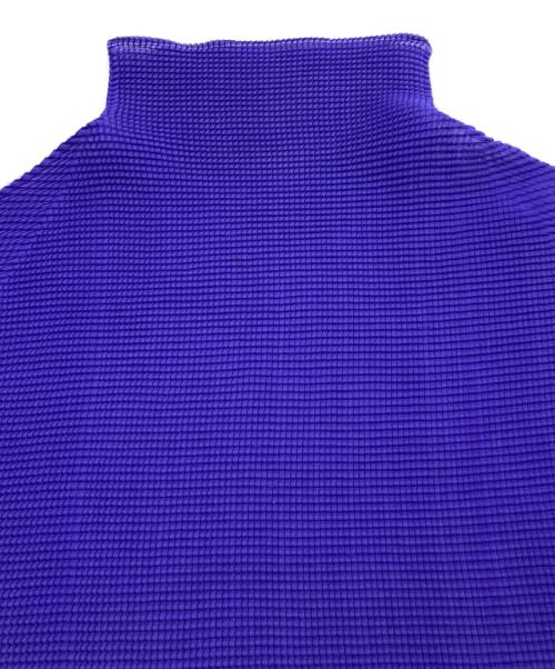 ISSEY MIYAKE PLEATS(T.)（イッセイミヤケ プリーツ）ISSEY MIYAKE PLEATS(T.) (イッセイミヤケ プリーツ) プリーツカットソー パープル×ネイビー サイズ:Mの古着・服飾アイテム