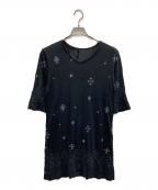HaaT ISSEY MIYAKEハート イッセイ ミヤケ）の古着「総柄 ミディワンピース」｜ブラック