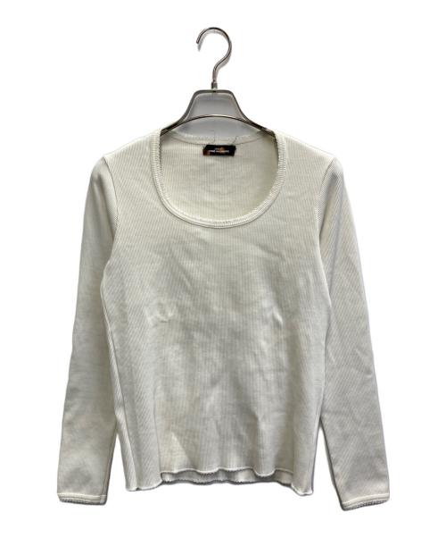 COMME des GARCONS tricot（コムデギャルソントリコ）COMME des GARCONS tricot (コムデギャルソントリコ) リブカットソー ホワイト サイズ:FREEの古着・服飾アイテム