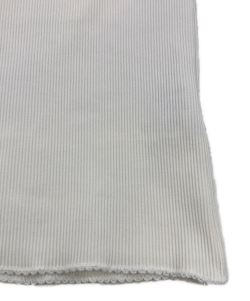 COMME des GARCONS tricot（コムデギャルソントリコ）COMME des GARCONS tricot (コムデギャルソントリコ) リブカットソー ホワイト サイズ:FREEの古着・服飾アイテム