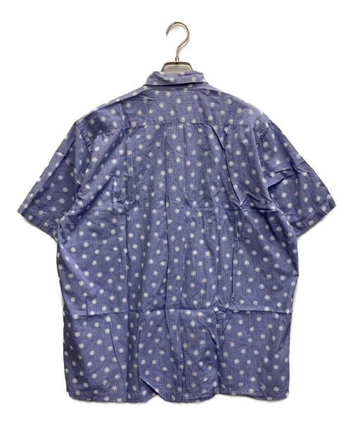 COMME des GARCONS SHIRT（コムデギャルソンシャツ）COMME des GARCONS SHIRT (コムデギャルソンシャツ) フラワ―刺繍半袖シャツ ブルー サイズ:Sの古着・服飾アイテム