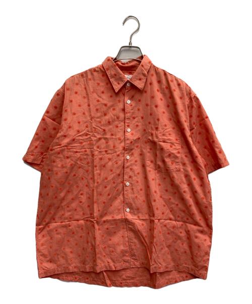 COMME des GARCONS SHIRT（コムデギャルソンシャツ）COMME des GARCONS SHIRT (コムデギャルソンシャツ) フラワー刺繍半袖シャツ レッド サイズ:Sの古着・服飾アイテム