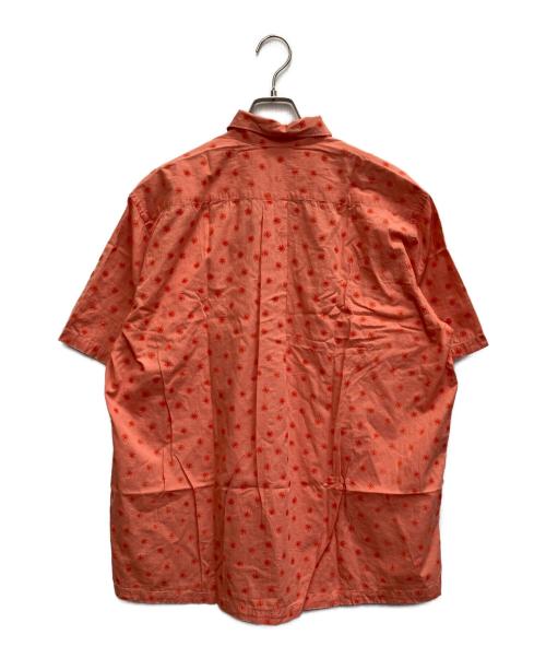 COMME des GARCONS SHIRT（コムデギャルソンシャツ）COMME des GARCONS SHIRT (コムデギャルソンシャツ) フラワー刺繍半袖シャツ レッド サイズ:Sの古着・服飾アイテム