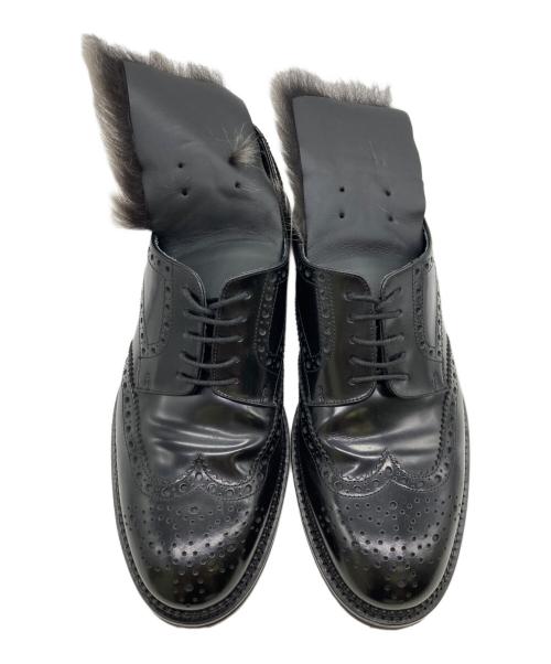 EMPORIO ARMANI（エンポリオ アルマーニ）EMPORIO ARMANI (エンポリオ アルマーニ) ウィングチップシューズ ブラック サイズ:9の古着・服飾アイテム
