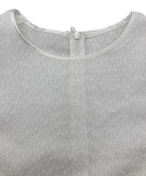 La TOTALITE（ラ ト―タリテ）La TOTALITE (ラ ト―タリテ) ジャガードペプラムブラウス ホワイト サイズ:FREEの古着・服飾アイテム