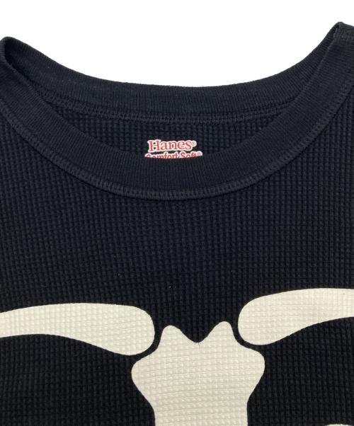 SUPREME（シュプリーム）Supreme (シュプリーム) Hanes (ヘインズ) Bones Thermal Crew ブラック サイズ:Lの古着・服飾アイテム