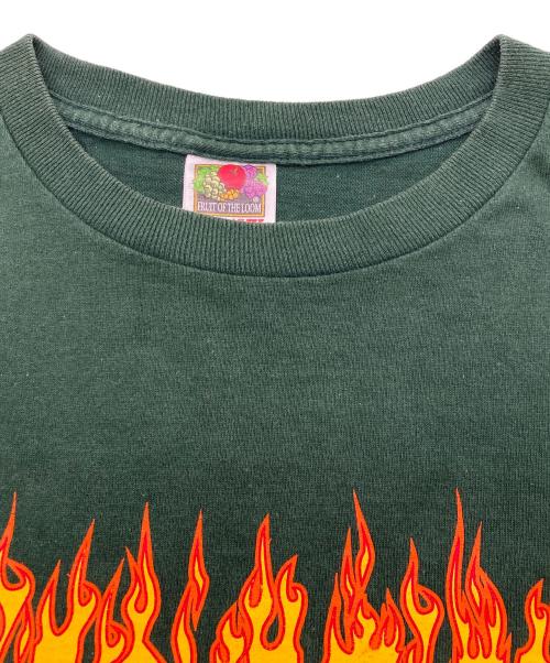 THRASHER（スラッシャー）THRASHER (スラッシャー) 袖プリファイヤーパターンロングスリーブ グリーン サイズ:Mの古着・服飾アイテム