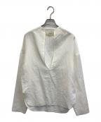 TODAYFULトゥデイフル）の古着「Slub Slit Shirts」｜ホワイト