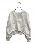 Whim Gazetteウィムガゼット）の古着「スウェットVネックプルオーバー」｜ホワイト