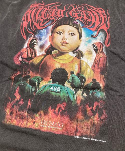 NETFLIX（ネットフリックス）NETFLIX (ネットフリックス) JUN (ジュン) イカゲームムービーTシャツ ブラック サイズ:XL 未使用品の古着・服飾アイテム