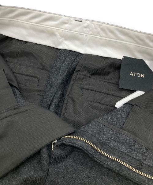 ATON（エイトン）ATON (エイトン) ウールパンツ グレー サイズ:W58-62 T155-165の古着・服飾アイテム