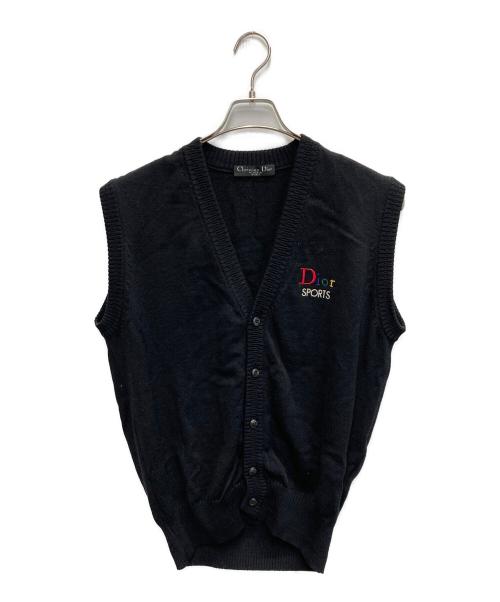 Christian Dior MONSIEUR（クリスチャンディオールムッシュ）Christian Dior MONSIEUR (クリスチャンディオールムッシュ) ニットベスト ブラック サイズ:Lの古着・服飾アイテム
