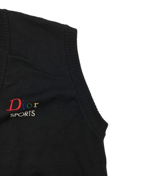 Christian Dior MONSIEUR（クリスチャンディオールムッシュ）Christian Dior MONSIEUR (クリスチャンディオールムッシュ) ニットベスト ブラック サイズ:Lの古着・服飾アイテム