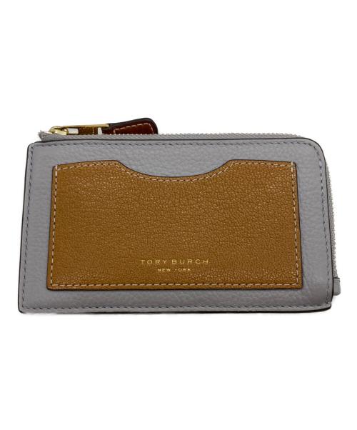 TORY BURCH（トリーバーチ）TORY BURCH (トリーバーチ) カラーブロックジップカードケース グレーの古着・服飾アイテム