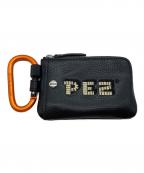 ear PAPILLONNER×PEZイアパピヨネ×ペッツ）の古着「《牛革》カラビナ付きパス&キーケース」｜ブラック