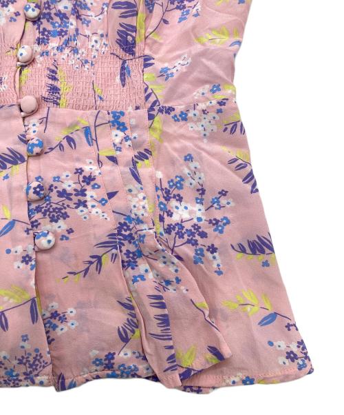POLO RALPH LAUREN（ポロ・ラルフローレン）POLO RALPH LAUREN (ポロ・ラルフローレン) フラワープリントブラウス ピンクの古着・服飾アイテム