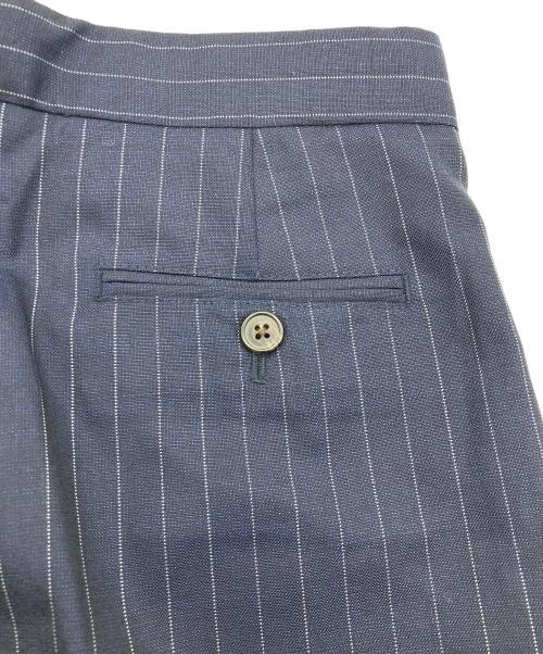 POLO RALPH LAUREN（ポロ・ラルフローレン）POLO RALPH LAUREN (ポロ・ラルフローレン) センタープレスストライプパンツ ネイビーの古着・服飾アイテム