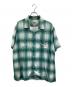 HOUSTON（ヒューストン）の古着「OMBRE CHECK S/S SHIRT」｜グリーン×ホワイト