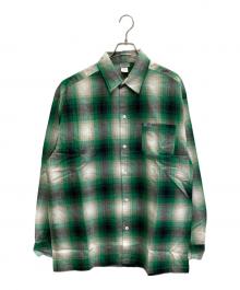 CalTop（キャルトップ）の古着「オンブレチェックシャツ」｜グリーン