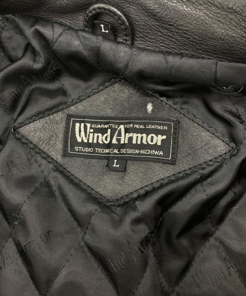 Wind Armor（ウィンドアーマー）Wind Armor (ウィンドアーマー) レザージャケット ブラック サイズ:Lの古着・服飾アイテム