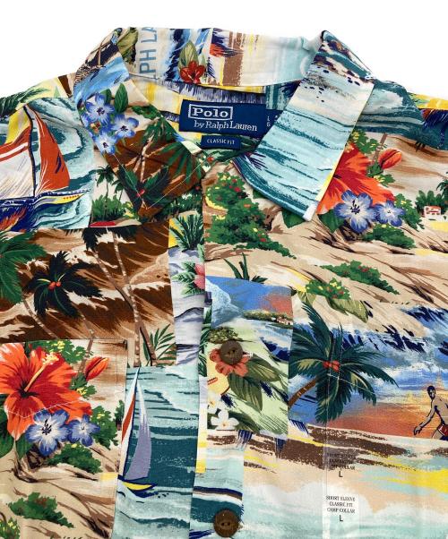 POLO RALPH LAUREN（ポロ・ラルフローレン）POLO RALPH LAUREN (ポロ・ラルフローレン) CLASSIC FIT RAYON CAMP SHIRT マルチカラー サイズ:L 未使用品の古着・服飾アイテム