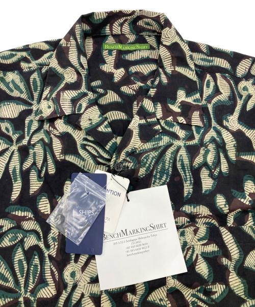 SHIPS（シップス）SHIPS (シップス) BENCH MARKING SHIRTS インディアン バティック ショートスリーブ シャツ グリーン サイズ:M 未使用品の古着・服飾アイテム