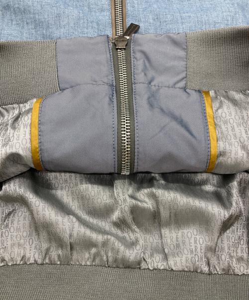 MOORER（ムーレー）MOORER (ムーレー) SORANO-HR リネン ボンバージャケット ブルー サイズ:50の古着・服飾アイテム