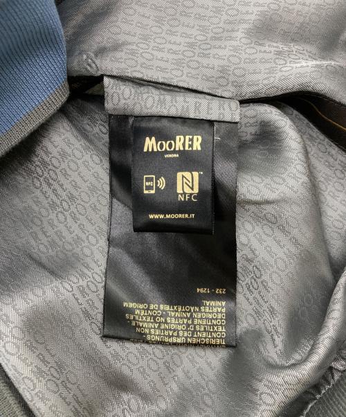 MOORER（ムーレー）MOORER (ムーレー) SORANO-HR リネン ボンバージャケット ブルー サイズ:50の古着・服飾アイテム