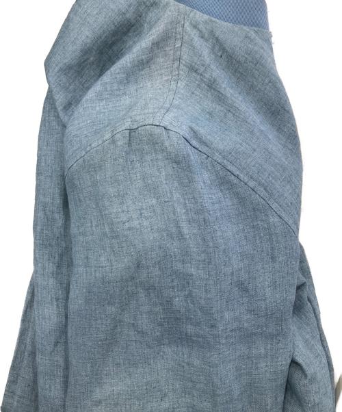 MOORER（ムーレー）MOORER (ムーレー) SORANO-HR リネン ボンバージャケット ブルー サイズ:50の古着・服飾アイテム