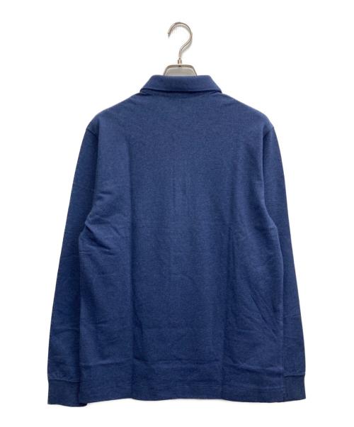 LACOSTE（ラコステ）LACOSTE (ラコステ) 比翼フロントロングスリーブポロシャツ ネイビー サイズ:size4 未使用品の古着・服飾アイテム