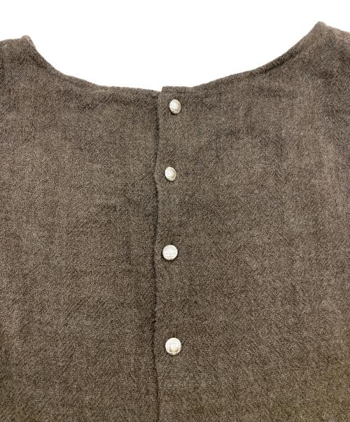 BEARDSLEY（ビアズリー）BEARDSLEY (ビアズリー) ウールボイルギャザー ブラウン サイズ:FREEの古着・服飾アイテム