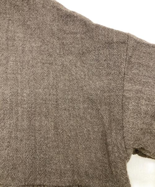 BEARDSLEY（ビアズリー）BEARDSLEY (ビアズリー) ウールボイルギャザー ブラウン サイズ:FREEの古着・服飾アイテム
