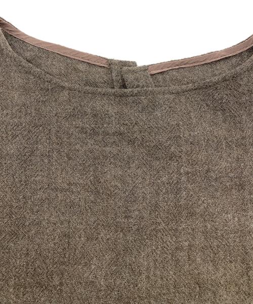 BEARDSLEY（ビアズリー）BEARDSLEY (ビアズリー) ウールボイルギャザー ブラウン サイズ:FREEの古着・服飾アイテム