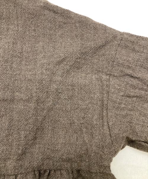 BEARDSLEY（ビアズリー）BEARDSLEY (ビアズリー) ウールボイルギャザー ブラウン サイズ:FREEの古着・服飾アイテム