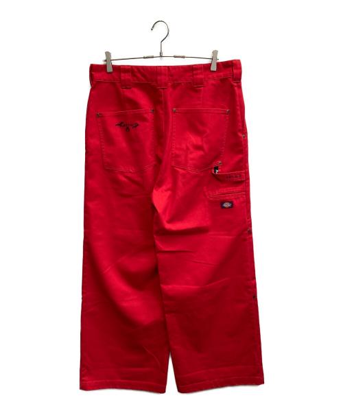 antmid（アンチミッド）antmid (アンチミッド) Dickies (ディッキーズ) ANTIMID DICKIES DOUBLE KNEE PANTS レッド サイズ:ＸＬの古着・服飾アイテム