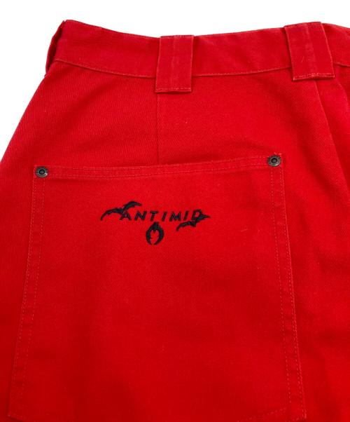 antmid（アンチミッド）antmid (アンチミッド) Dickies (ディッキーズ) ANTIMID DICKIES DOUBLE KNEE PANTS レッド サイズ:ＸＬの古着・服飾アイテム