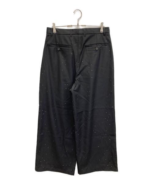 CAMPHOR WOOD（カンファーウッド）Camphor wood (カンファーウッド) wide baggy rhinestone slacks ブラック サイズ:Lの古着・服飾アイテム