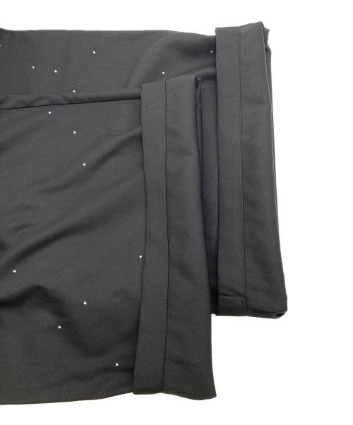 CAMPHOR WOOD（カンファーウッド）Camphor wood (カンファーウッド) wide baggy rhinestone slacks ブラック サイズ:Lの古着・服飾アイテム
