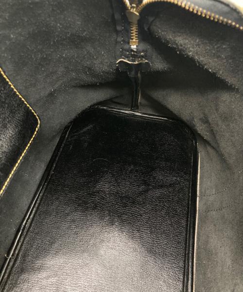 COMME des GARCONS（コムデギャルソン）COMME des GARCONS (コムデギャルソン) ヴィンテージレザーボストンバッグ ブラックの古着・服飾アイテム