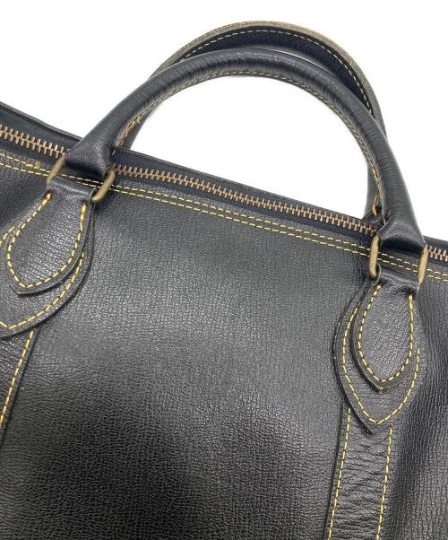 COMME des GARCONS（コムデギャルソン）COMME des GARCONS (コムデギャルソン) ヴィンテージレザーボストンバッグ ブラックの古着・服飾アイテム