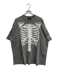 VANSON（バンソン）の古着「SKELTON BONES-Pigment Dyed Tee」｜グレー
