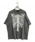 VANSON（バンソン）の古着「SKELTON BONES-Pigment Dyed Tee」｜グレー