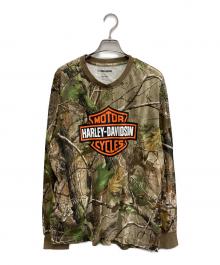 HARLEY-DAVIDSON（ハーレーダビッドソン）の古着「H-D Realtree APG ロングスリーブTシャツ」｜オリーブ