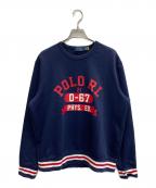 POLO RALPH LAURENポロ・ラルフローレン）の古着「ロゴプリントスウェット」｜ネイビー