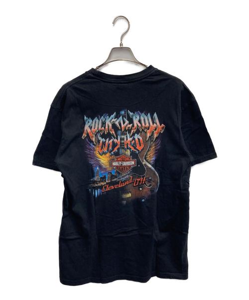 HARLEY-DAVIDSON（ハーレーダビッドソン）HARLEY-DAVIDSON (ハーレーダビッドソン) ROCK AND ROLL TEE ブラック サイズ:Ｌの古着・服飾アイテム