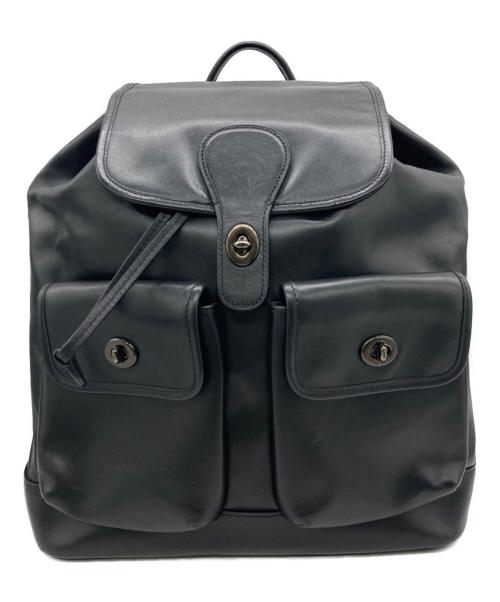 COACH（コーチ）COACH (コーチ) レザーヘリテージバックパック ブラックの古着・服飾アイテム