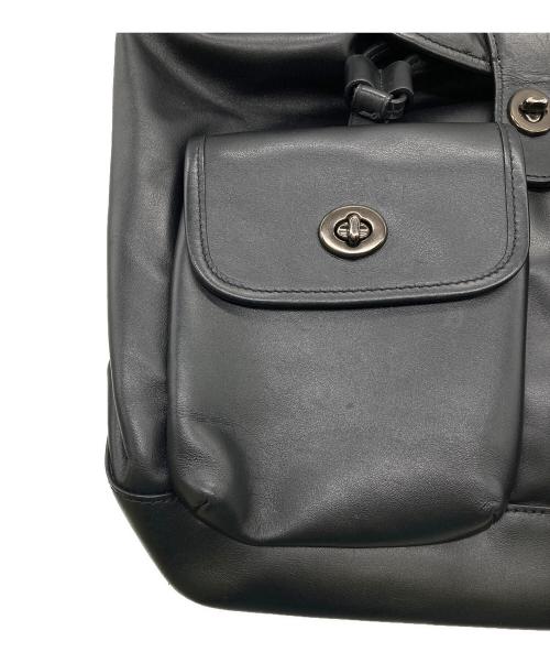 COACH（コーチ）COACH (コーチ) レザーヘリテージバックパック ブラックの古着・服飾アイテム