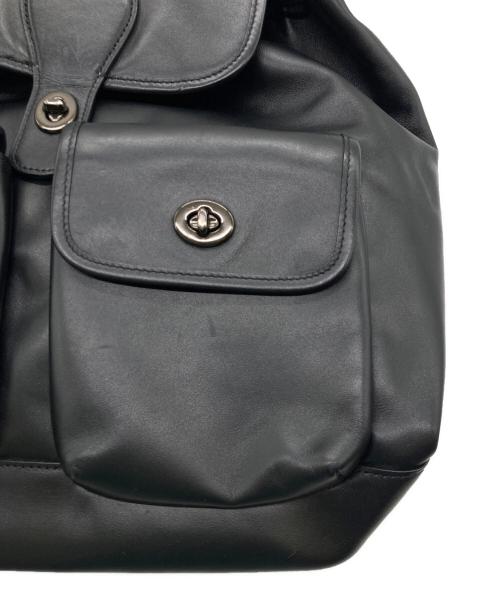 COACH（コーチ）COACH (コーチ) レザーヘリテージバックパック ブラックの古着・服飾アイテム