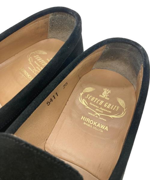 SCOTCH GRAIN（スコッチグレイン）SCOTCH GRAIN (スコッチグレイン) VENTO スエード コインローファー ブラック サイズ:25の古着・服飾アイテム